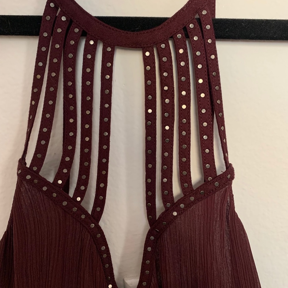 Urban Outfitters burgundy halter top